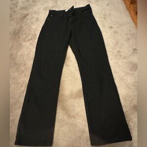 Reformation mid rise, straight leg, black denim size 28